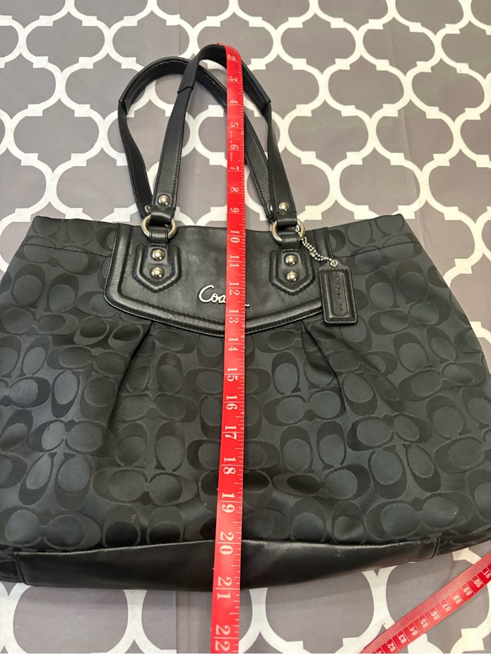 Coach Ashley Signature Canvas and Leather Tote Bag Satchel Purse - Picture 9 of 9